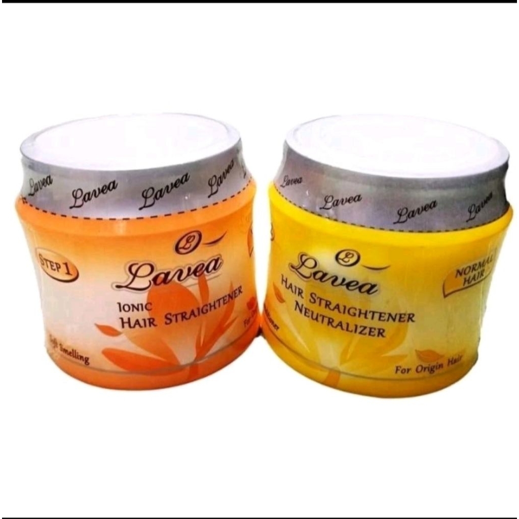 Lavea [500g] 1set Step 1&2 Lavea Normal Smoothing Obat Pelurus Rambut Normal Ionic Hair Straightener