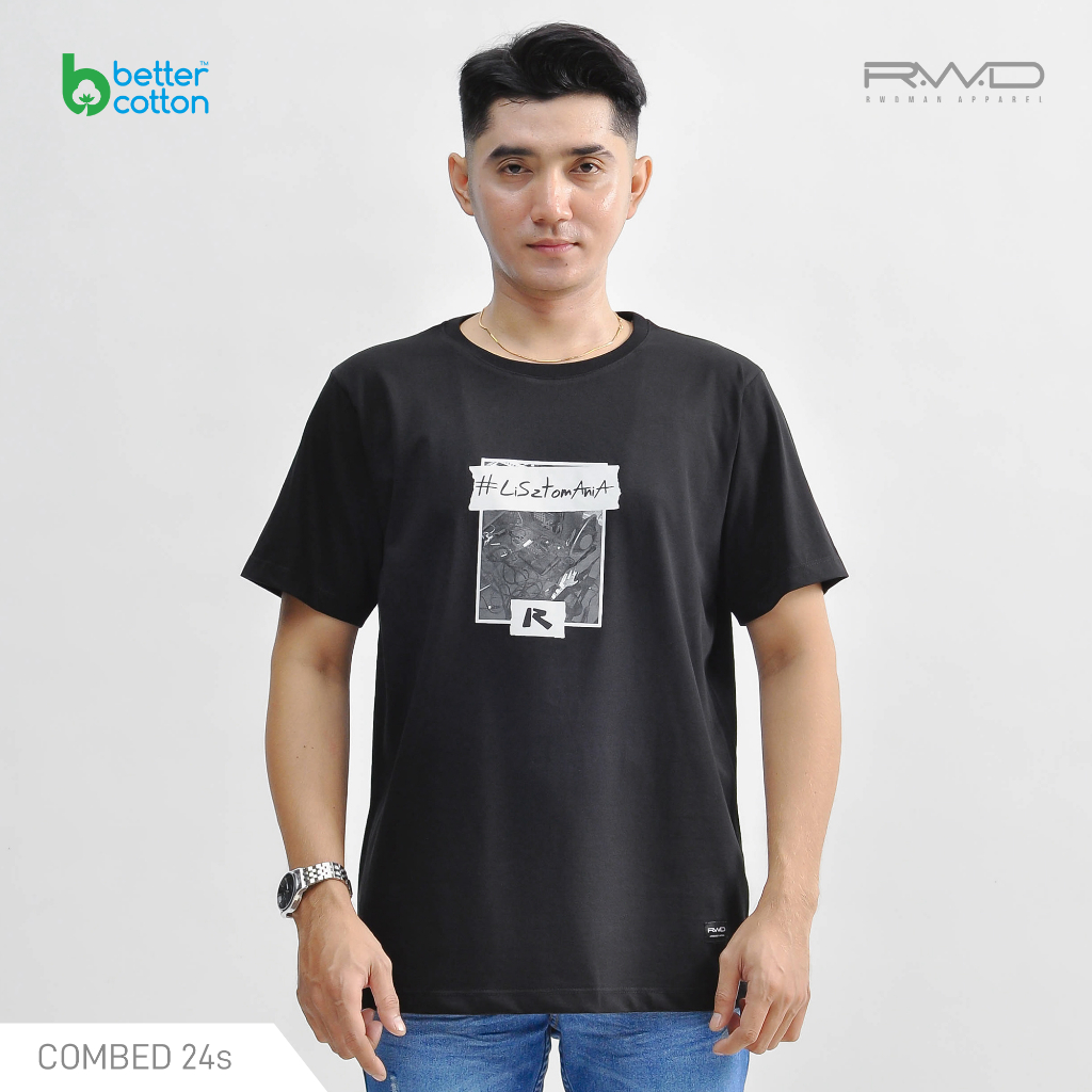 RWDMAN - Cotton BCI T-Shirt Pria Regular Instrument EG-0184