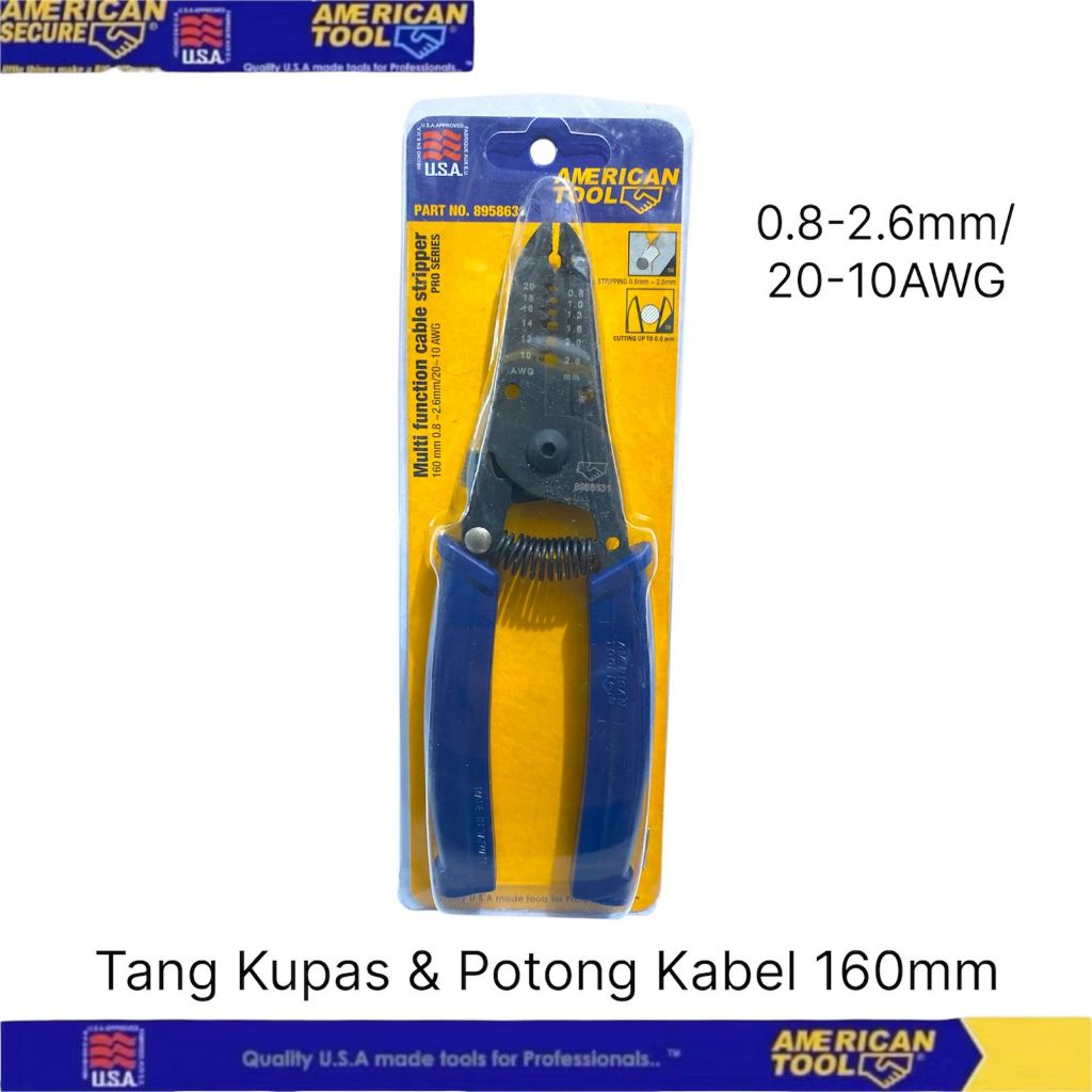 Tang Kabel Multifungsi Stripper Tang Kupas American Tool Tang Multifungsi Cable Stripper