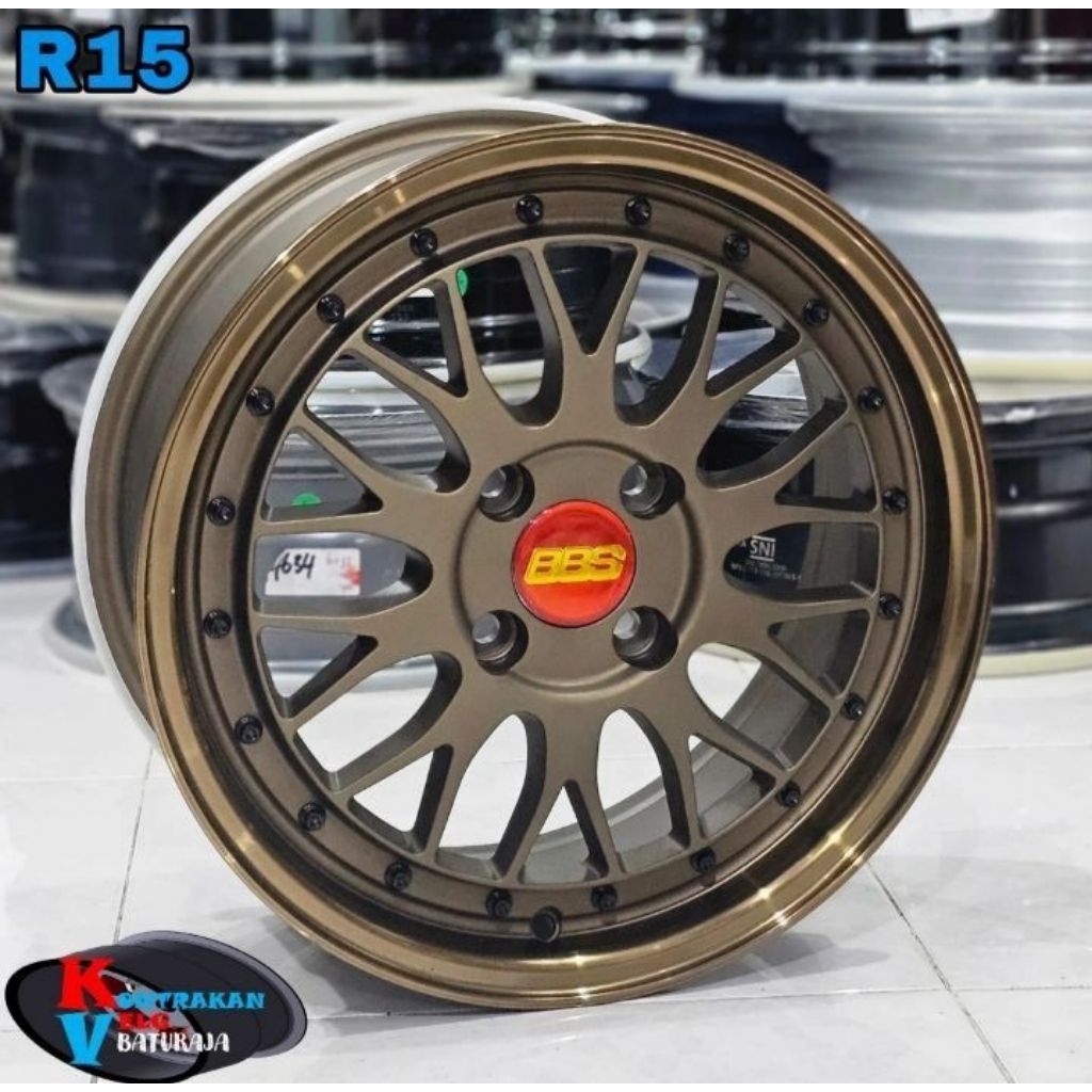 Velg BBS LM R15 Bronze 4x100 ( AGYA AYLA CALYA SIGRA JAZZ YARIS BRIO AVANZA XENIA DLL)