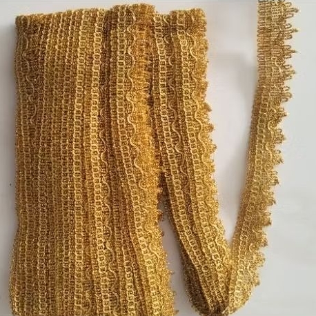 RENDA GOLD 1 METER warna emas renda hiasan aksesoris baju kostum pakaian