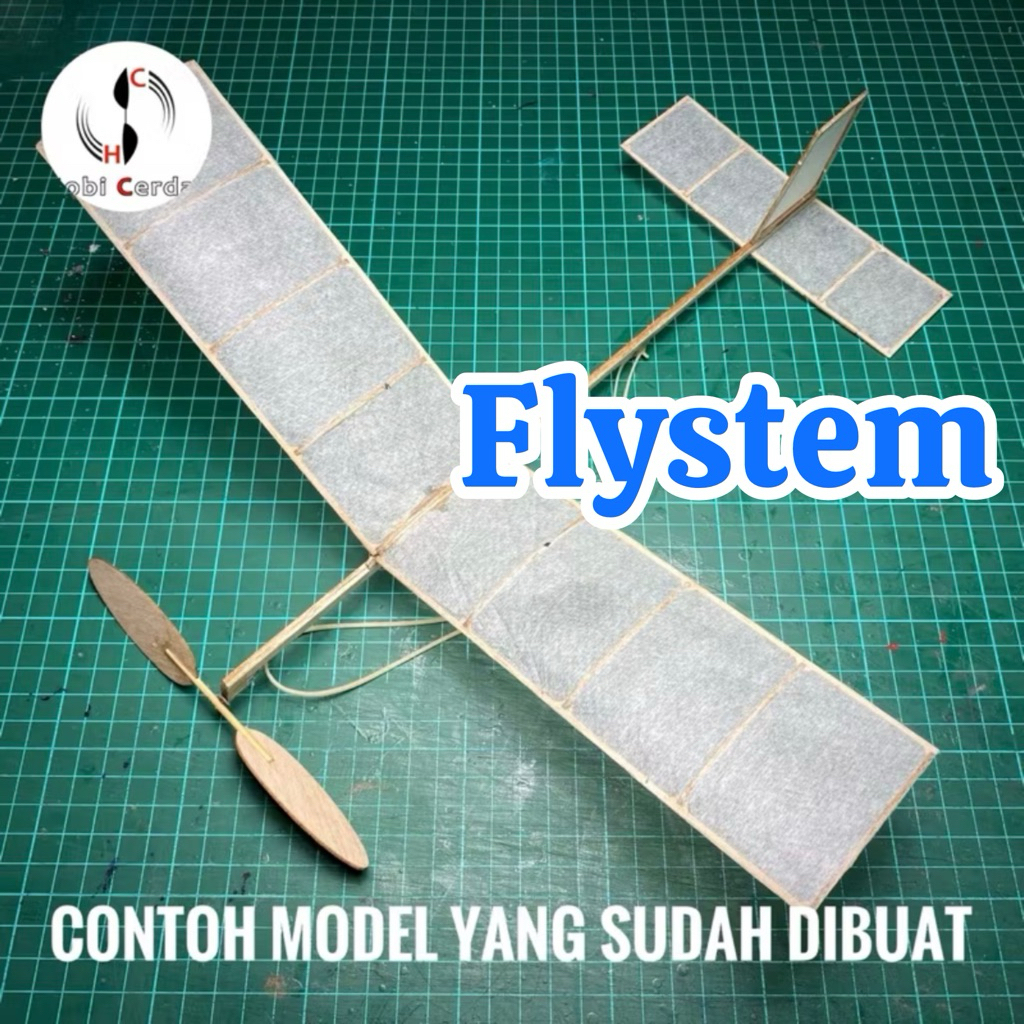 Kit Pesawat Tenaga Karet FlyStem Model Pembelajaran