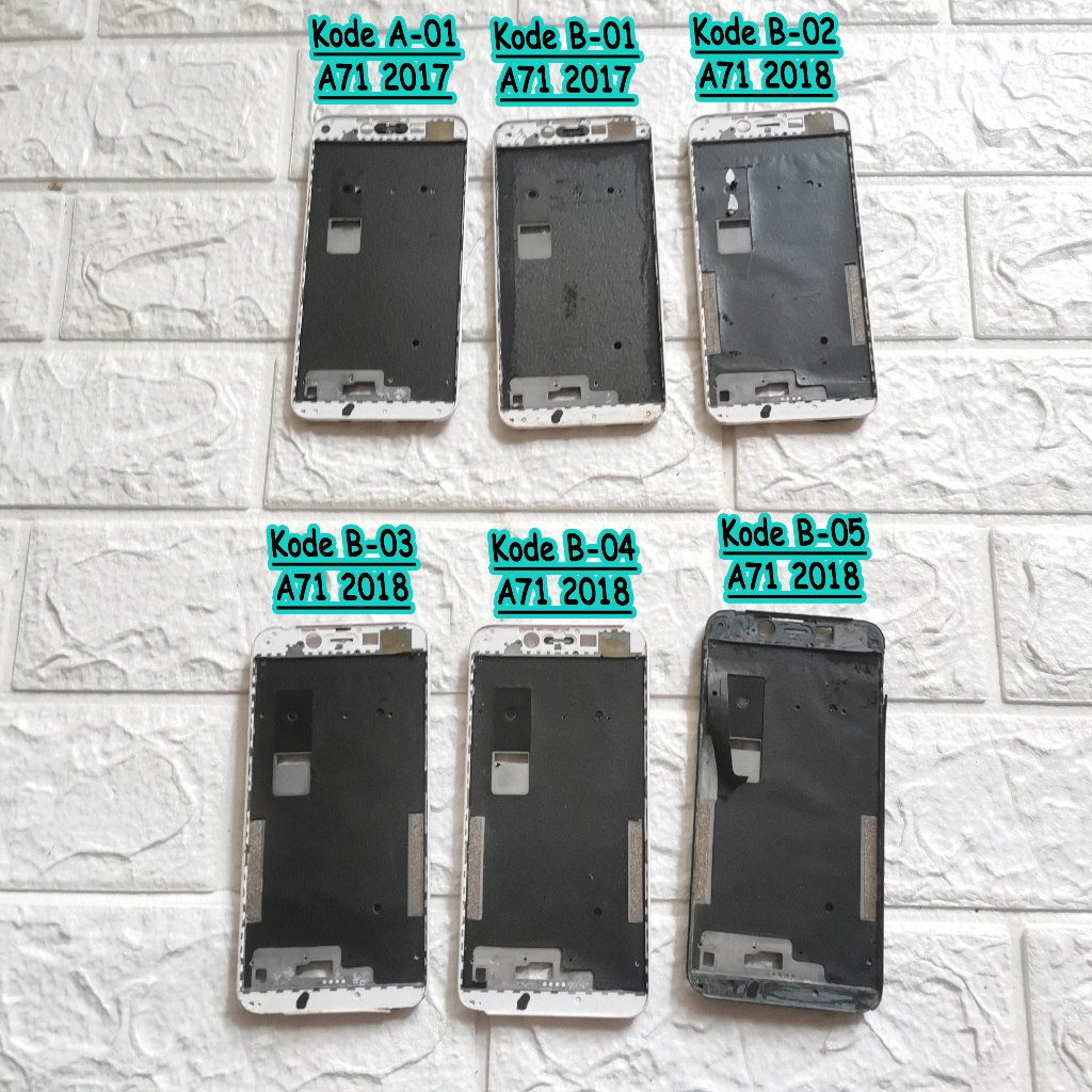 Frame Oppo A71 2017 / 2018 Tatakan LCD Original Copotan | Dudukan Layar HP | Abhira Store