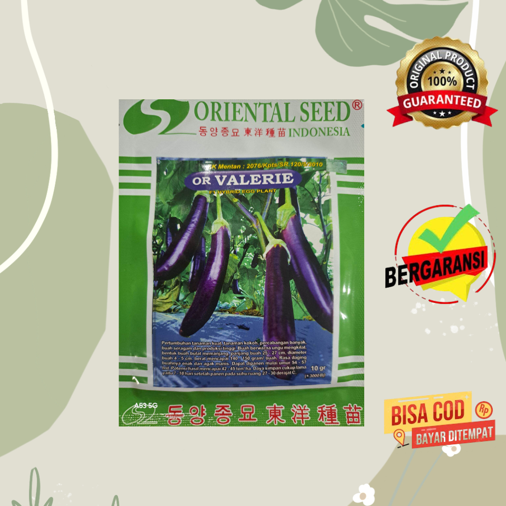 Terong Ungu Or Valerie Oriental Seed