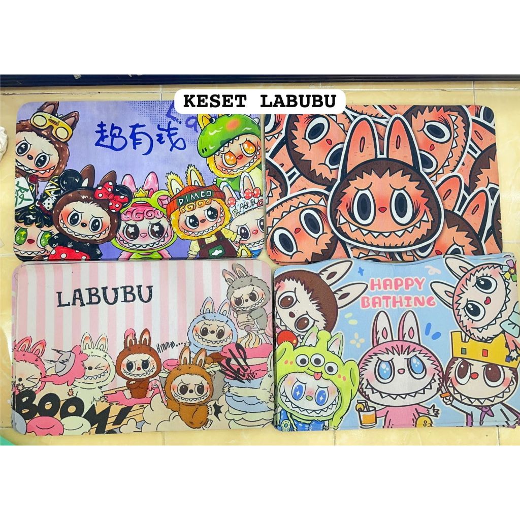 Keset Lantai Labubu / Keset Lantai Menyerap Air / Keset Lantai Karakter / Keset Labubu Viral