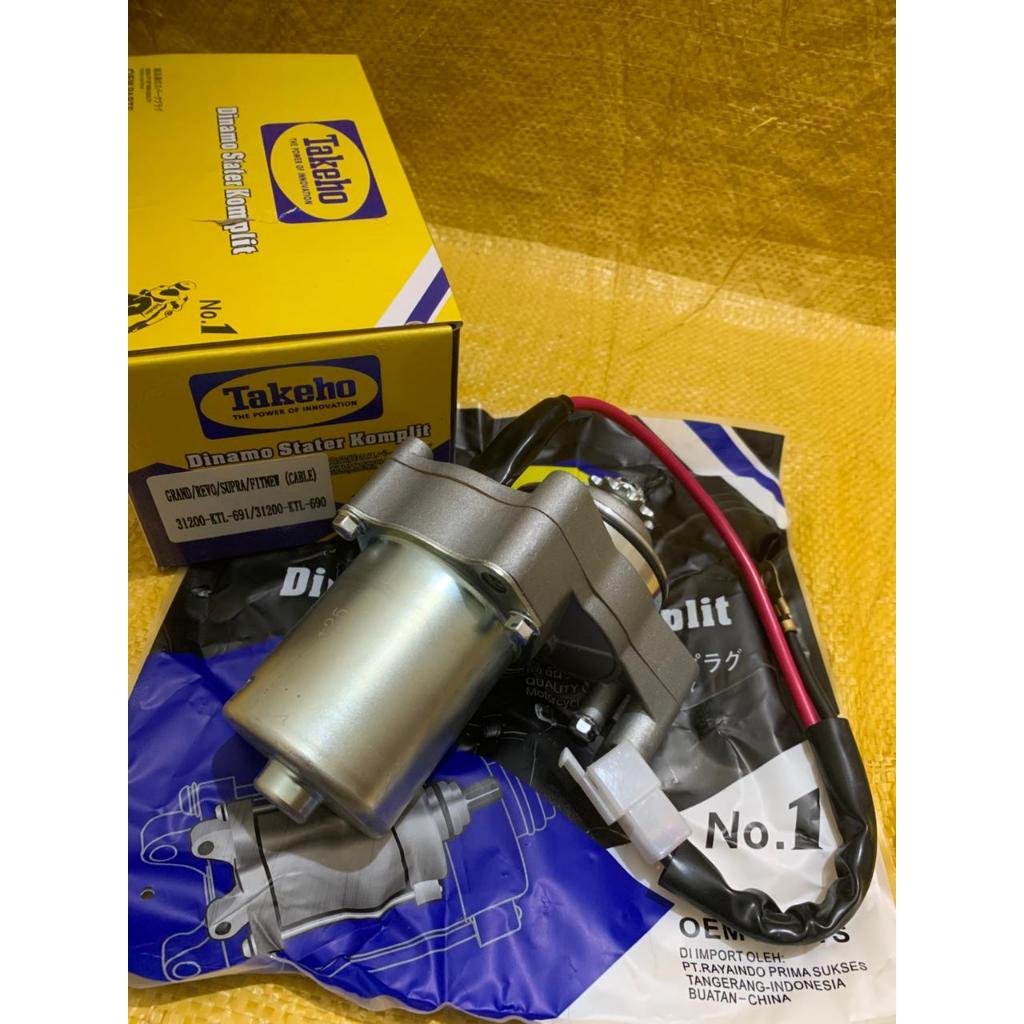DINAMO STATER ASSY GRAND/SUPRA/FIT NEW/PRIMA + KABEL 31200-KTL-691 (TAKEHO)