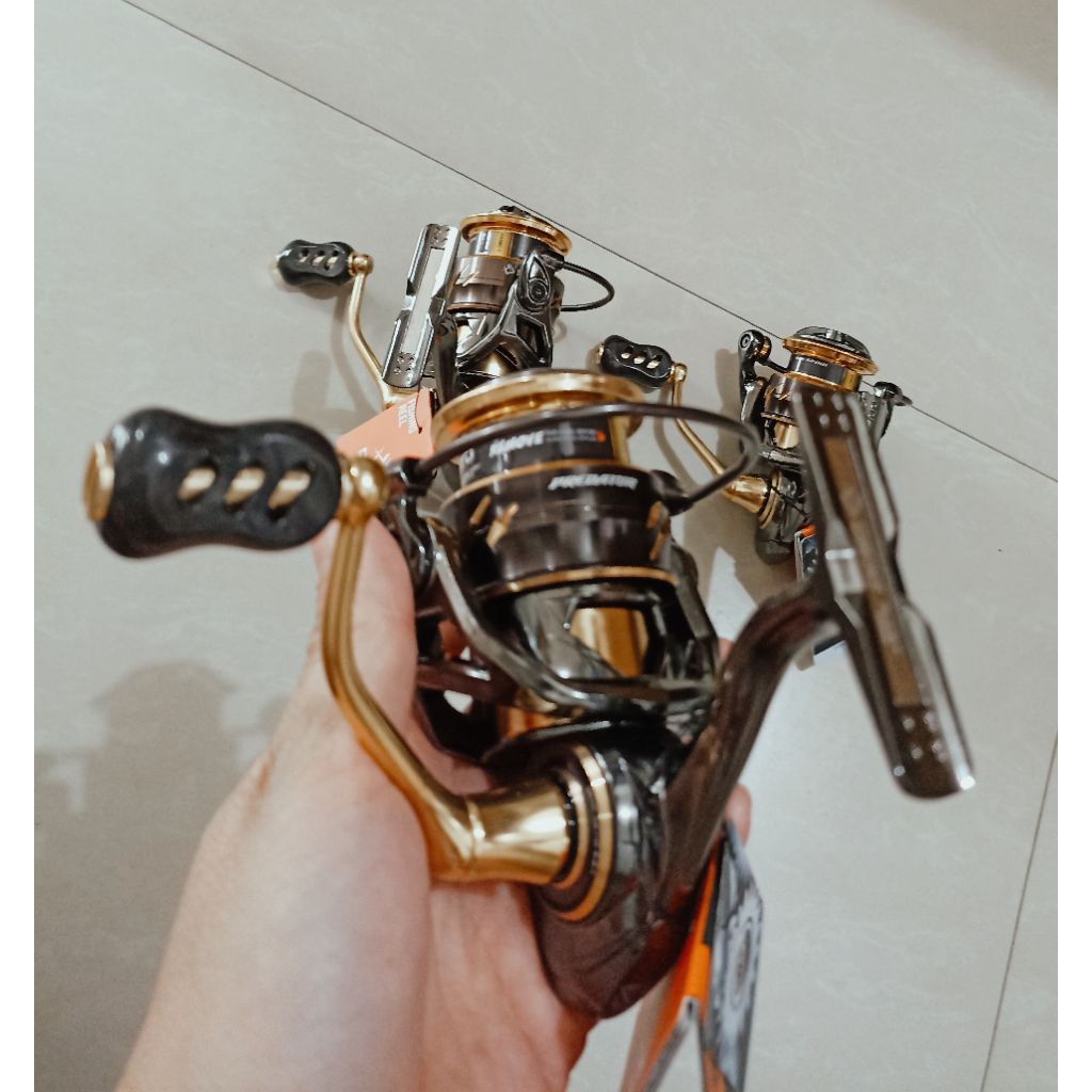 Reel Daido Predator PSSW 1000 2000 3000 Power Handle(bonus sticker, knob, clicker)