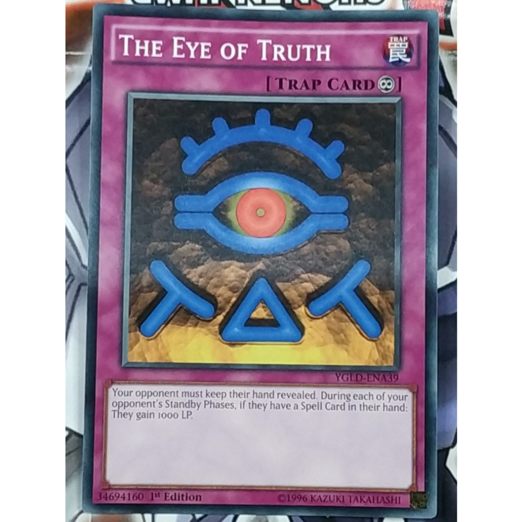 The Eye of Truth (YGLD-ENA39) - Common - Trap Card - YuGiOh Trading Card Game ORIGINAL