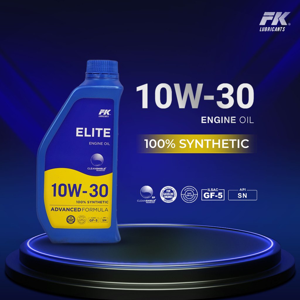 FK Lube ELITE 10W-30, API SN, 1 Liter, 100% Synthetic, Oli Mobil BBM Bensin
