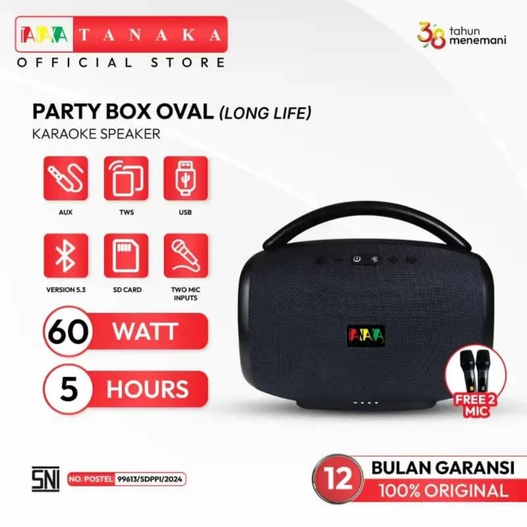 Speaker Bluetooth Portable TANAKA PARTY BOX