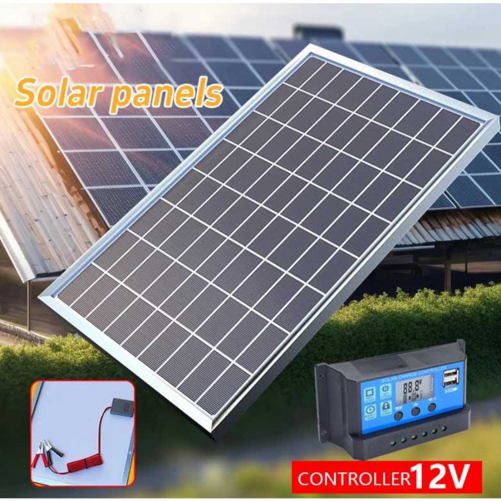 SUNYIMA Solar Panel Polycrystalline 33cm 18V 10W with Controller