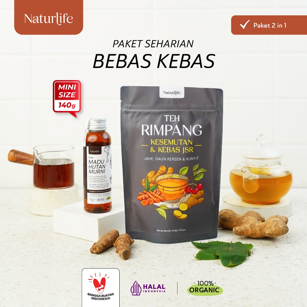 (BUNDLING HEMAT) NO.1 TEH JSR KEBAS KESEMUTAN & MADU HUTAN/MULTIFLORA 140G NATURLIFE / DETOX RESEP S