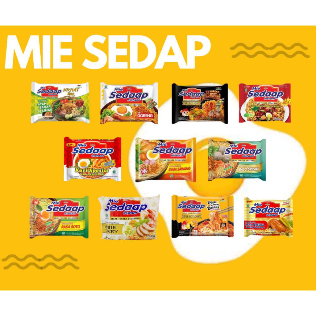 MIE SEDAP ALL VARIAN ( Goreng & Kuah )