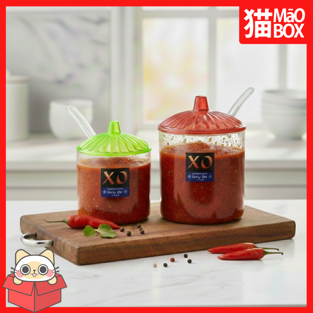 TEMPAT SAMBAL XO UKURAN "S" / TEMPAT BUMBU DAPUR / TEMPAT SAOS KECAP - MAOBOX