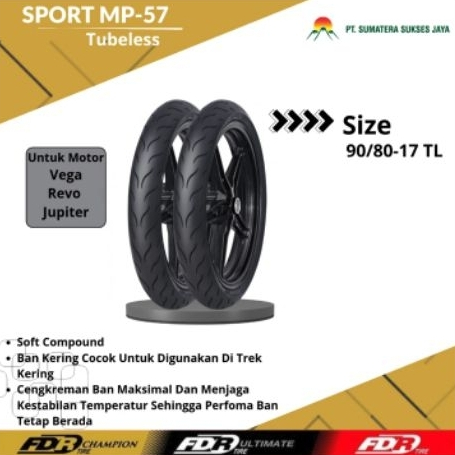 FDR BLTL SPORT RACING MP-57 RING 17 Ban Luar motor Tubeless