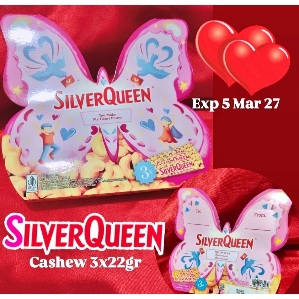 Coklat SILVERQUEEN BUTTERFLY Kado Valentine Gift Hadiah