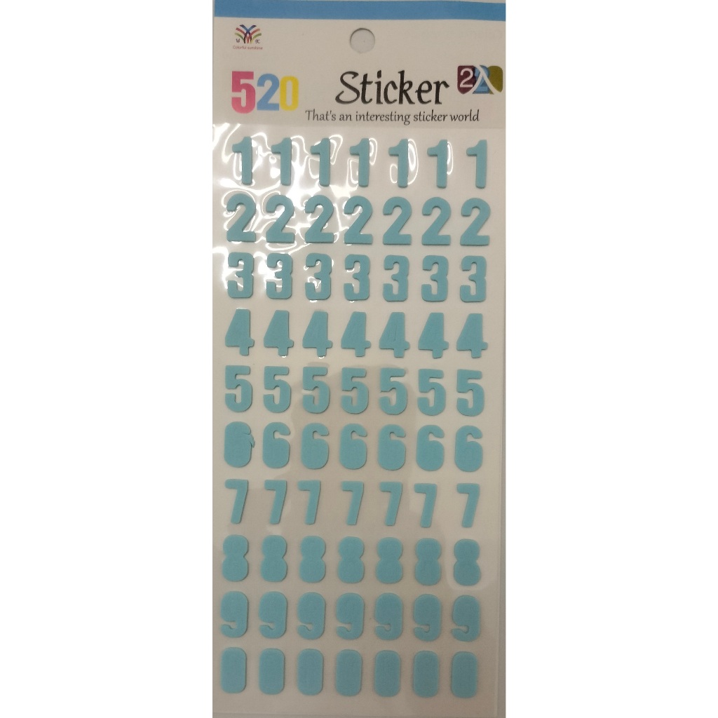 Stiker Sticker  Angka dan Huruf Timbul