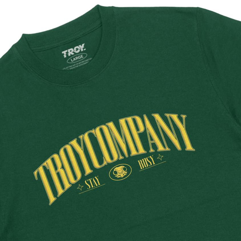 Troy Company Tshirt Forest Green Kurva - Kaos Lengan Panjang Kaos Hijau MTD 2780