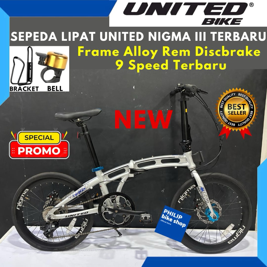 Sepeda Lipat 20 Folding Bike United Nigma III Terbaru