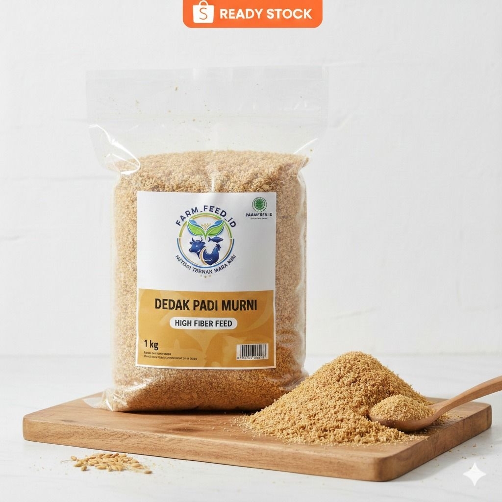 Dedak padi halus 1 kg-bekatul murni tanpa campuran sekam-pakan ayam,bebek,sapi,kambing