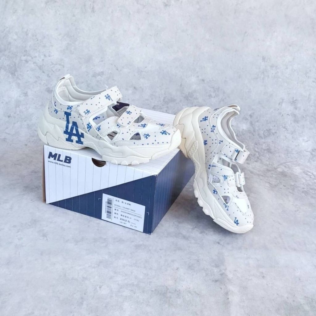 FKSNKRS Sepatu MLB Big Ball Chunky Mask White Navy