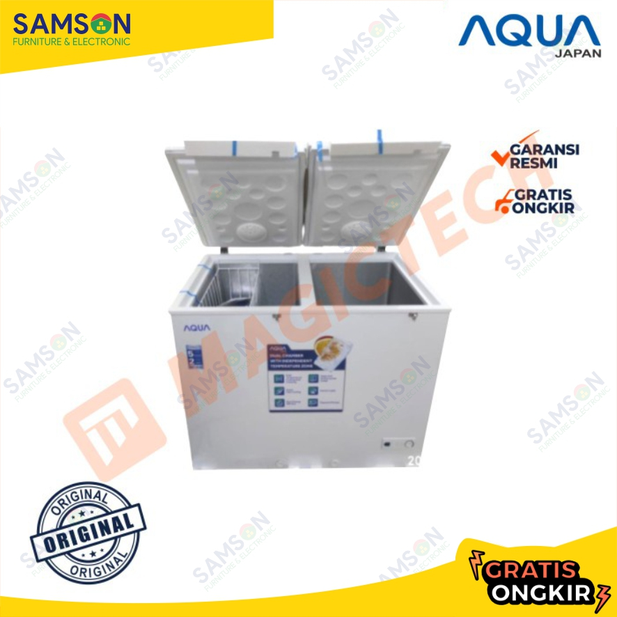CHEST FREEZER AQUA AQF305DC 300L - Dual Chamber [ KULKAS & FREEZER ]