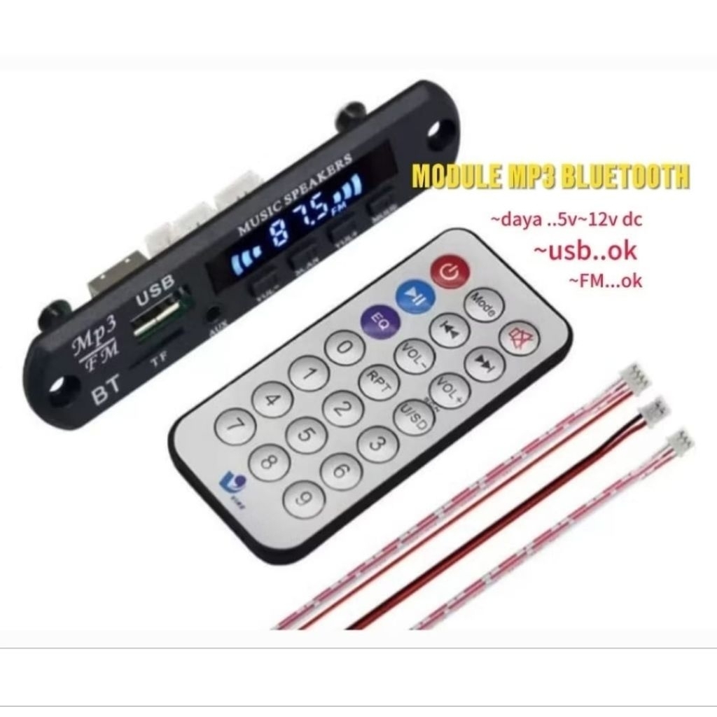 Modul Mp3 kit modul bluetooth USB AUX FM RADIO 12V
