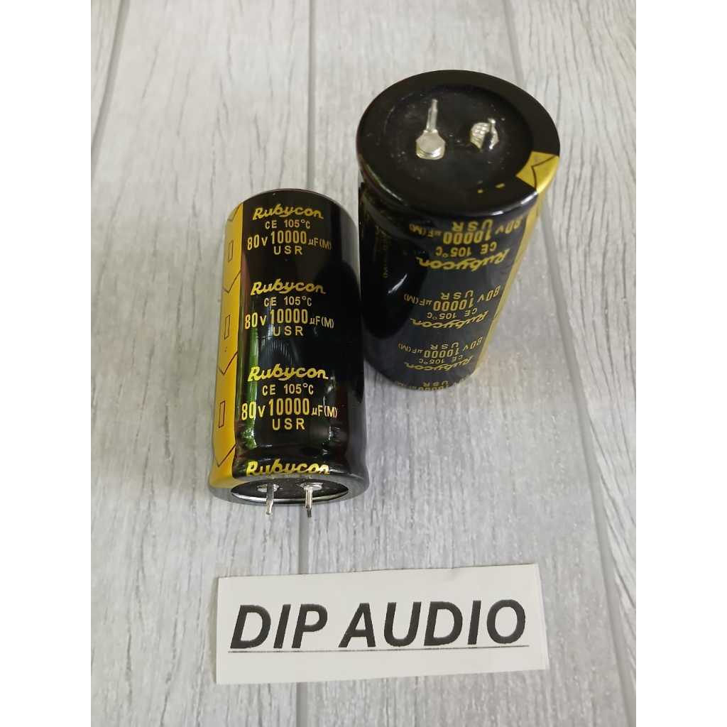 ELCO CAPASITOR 10000UF 80V RUBYCON ORIGINAL WARNA HITAM