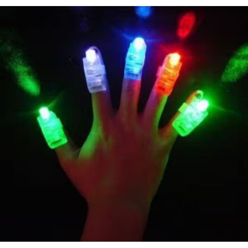 Mainan Led Fingers Karakter Lampu Senter Jari Laser Finger Light  Cincin Lampu Jari Anak  - babalil