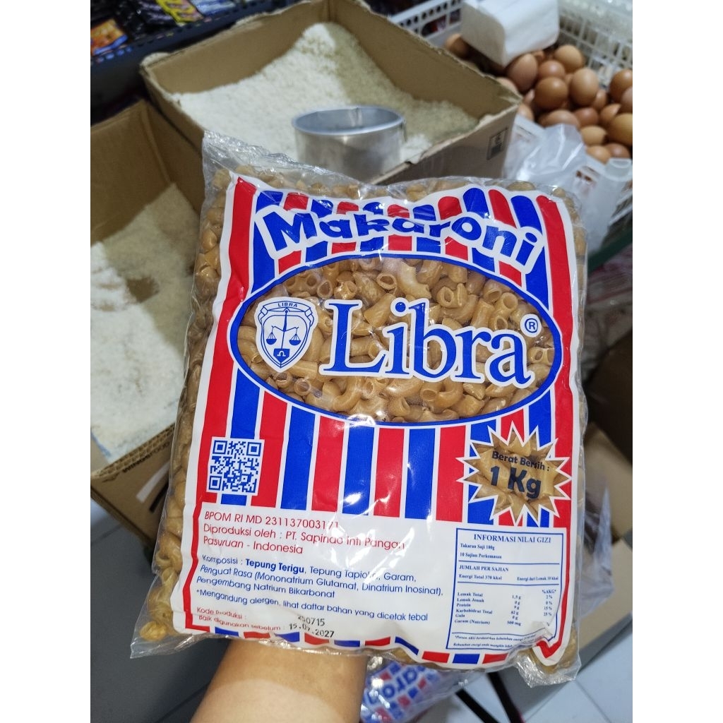 Makaroni Mentah Libra 1kg/Makaroni libra 1000 gram/Makaroni 1 kg/Krecek makaroni - Mudah Digoreng, T