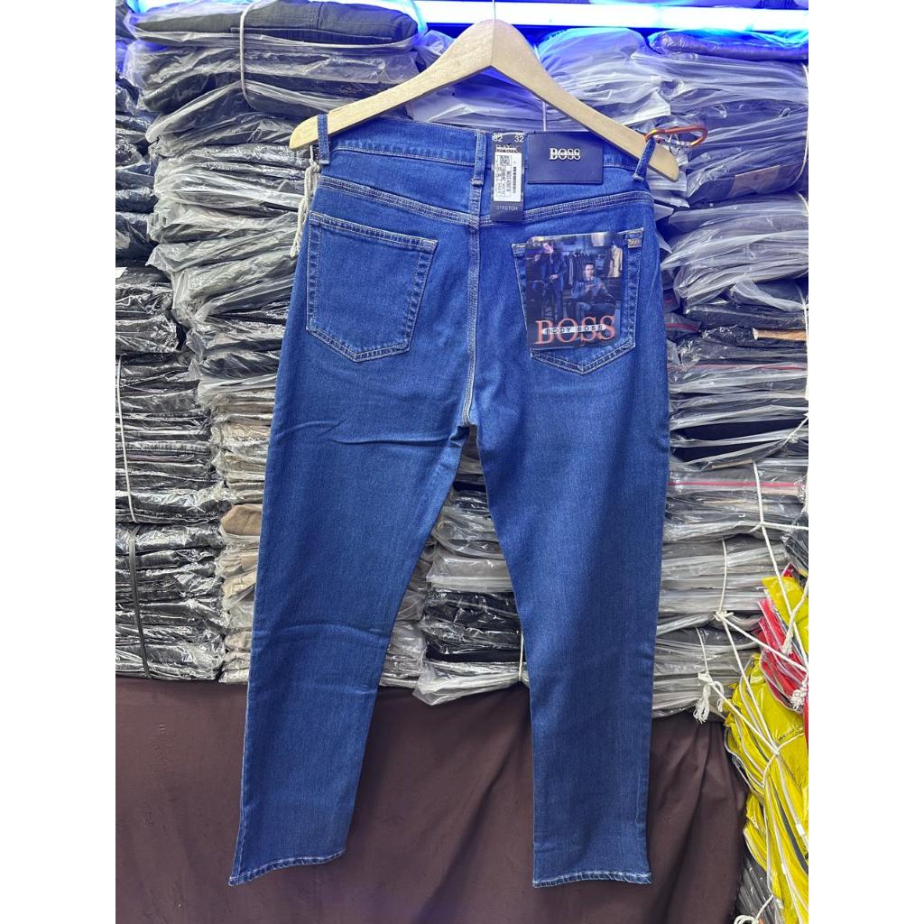 BODY BOSS CELANA PANJANG PRIA BLUE STONE / CELANA PANJANG SOFT JEANS PRIA / CELANA PANJANG JUMBO PRI