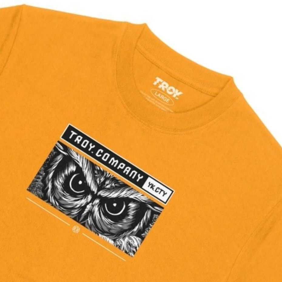 Troy Company Tshirt Yellow Mustard YK City - Kaos Pria Lengan Pendek Kaos Kuning Mustard MTD 2272