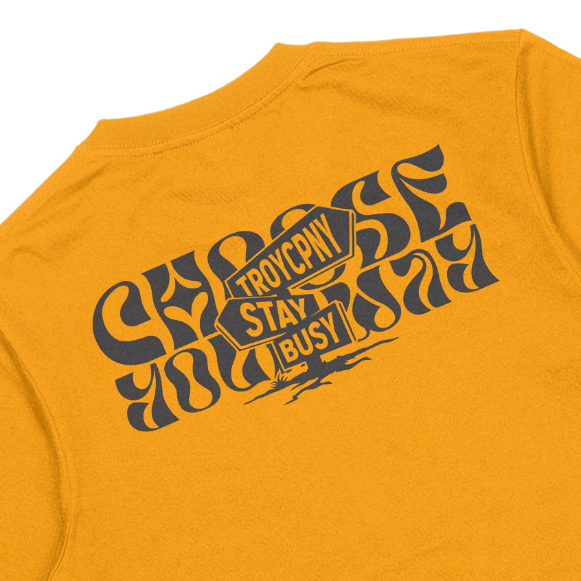 Troy Company Tshirt Yellow Mustard Choose - Kaos Lengan Pendek Kaos Kuning Mustard MTD 2769
