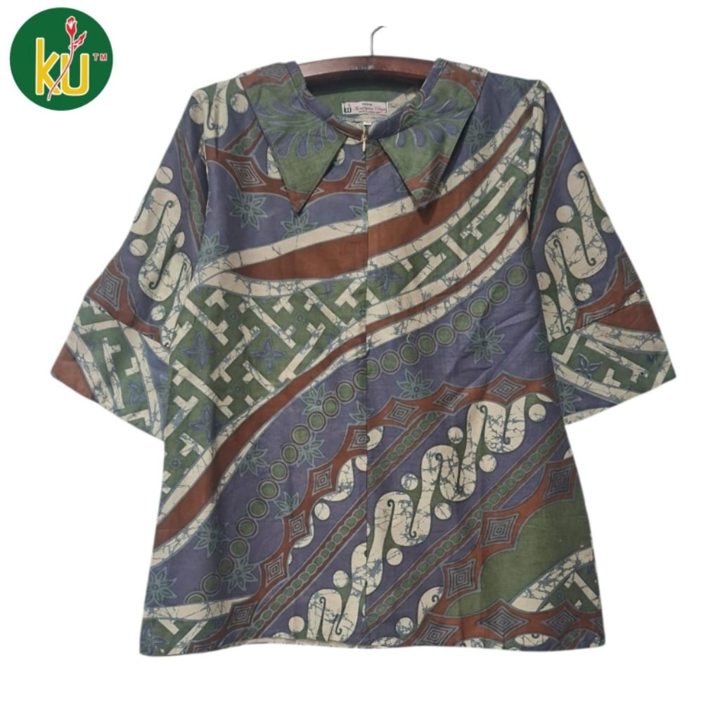 Kencana Ungu Blus Katun Label Putih Blus Wanita Kekinian