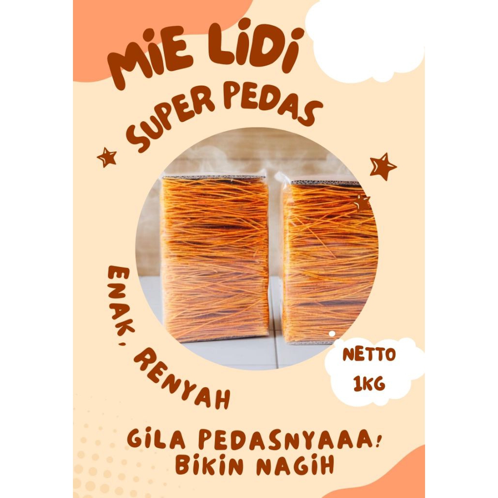 MIE LIDI RASA SUPER PEDAS 1KG/1000g