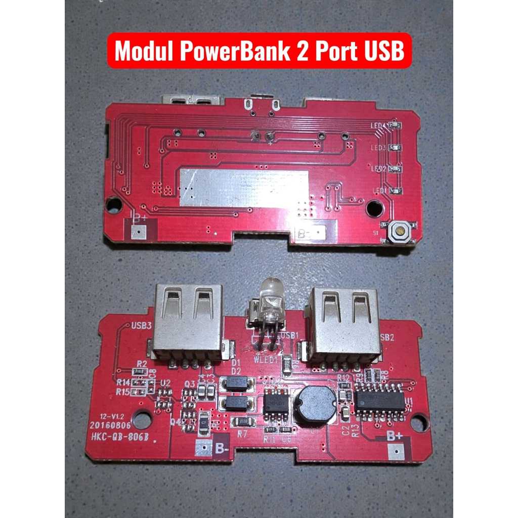 TERMURAH Module Charger Modul Power Bank 2 Port Output USB 5V Baterai Lithium Dual Papan Sirkuit Pow