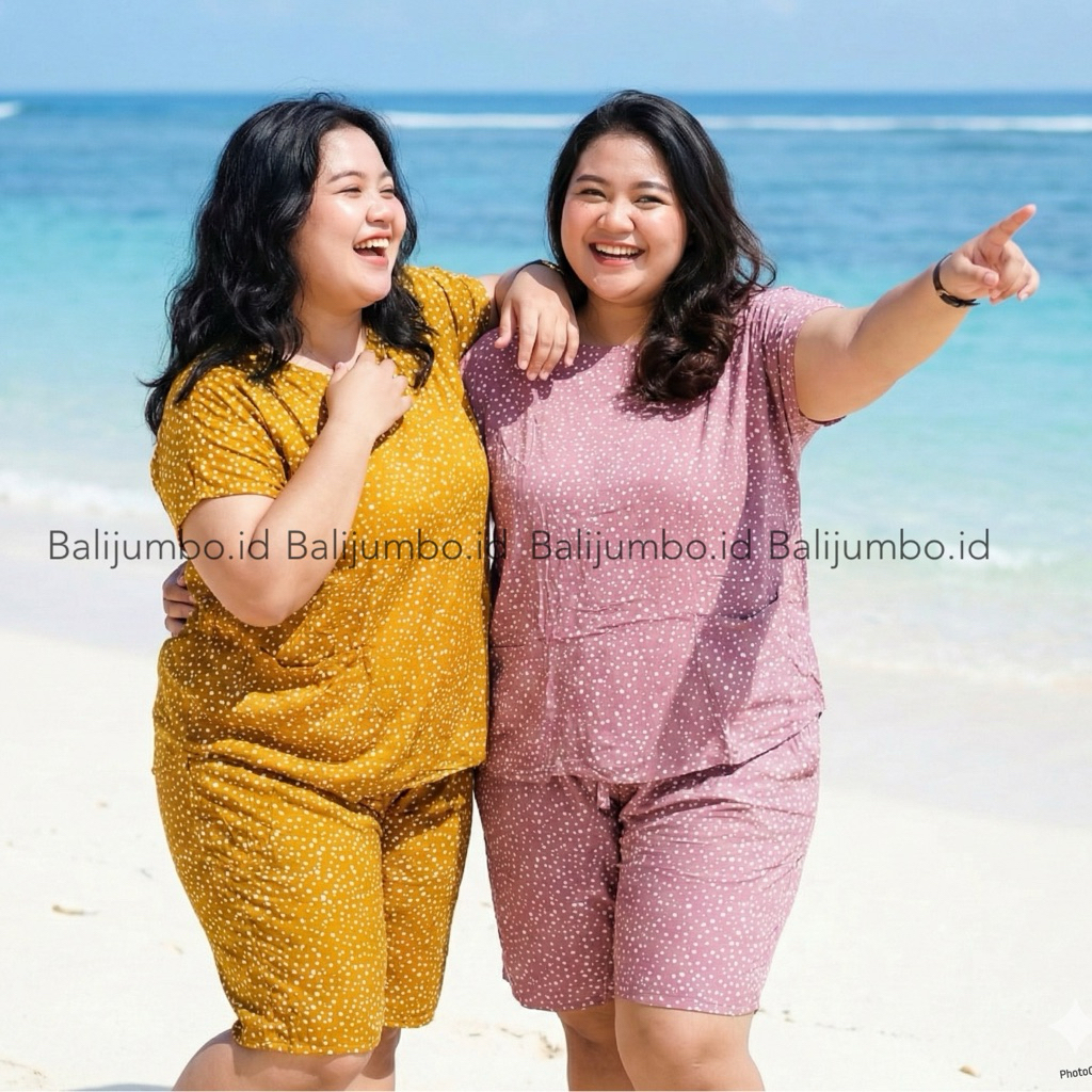 SETELAN JUMBO LD 140 CM, BIG SIZE | BABY DOLL SETELAN CELANA PENDEK RAYON SUPER JUMBO XXXL MURAH