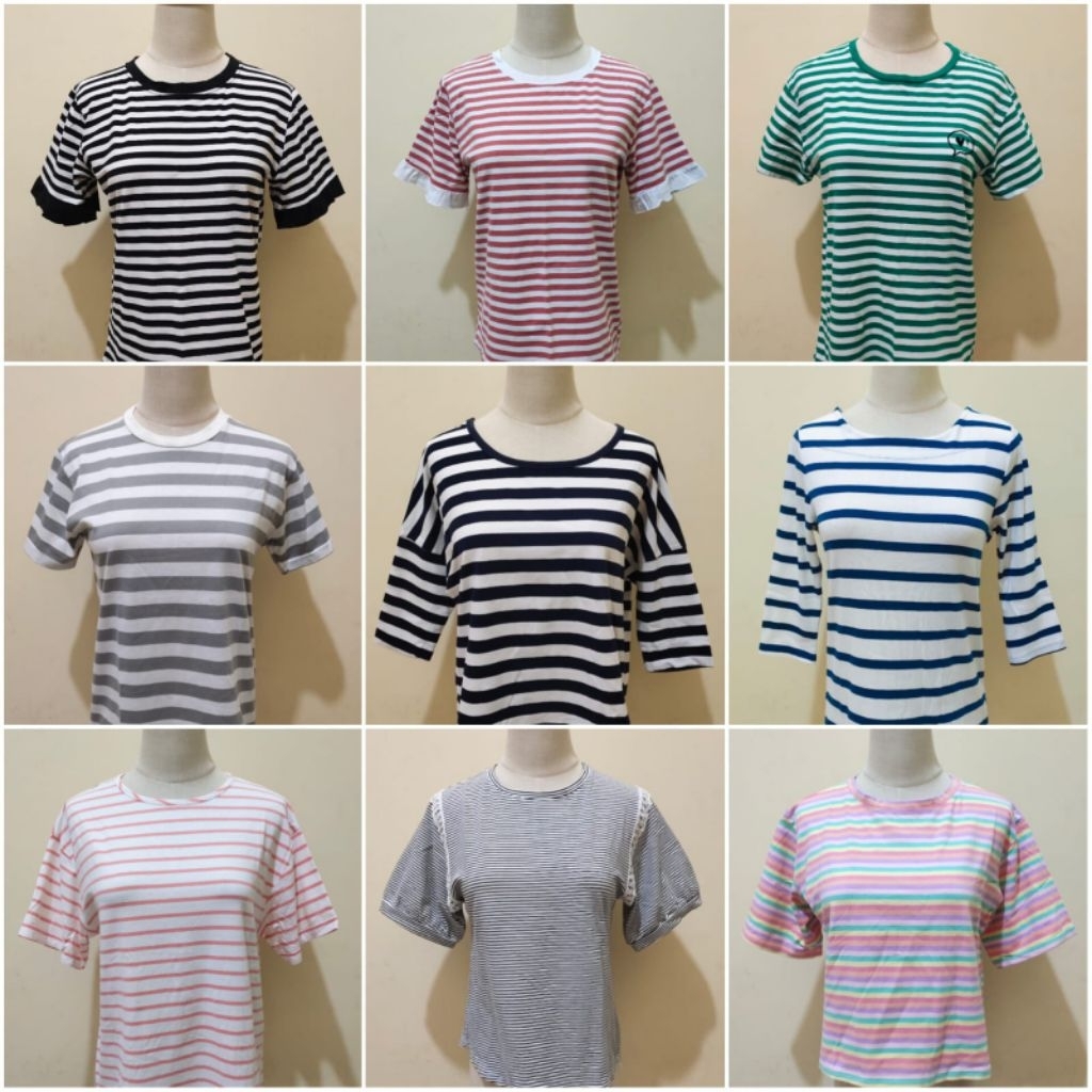 Atasan Baju Wanita Motif Garis-Garis