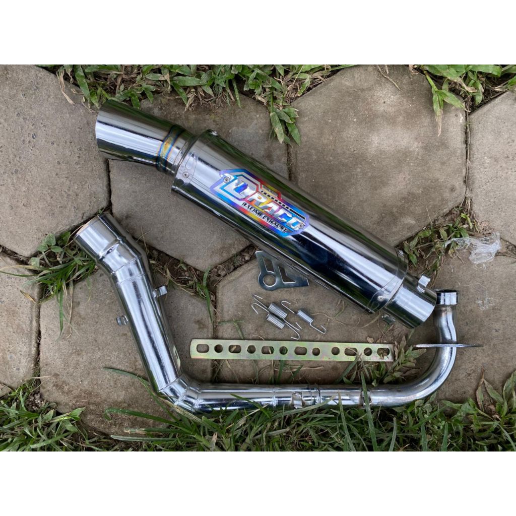 Knalpot draco racing pnp matic beat vario mio scoopy gratis breket