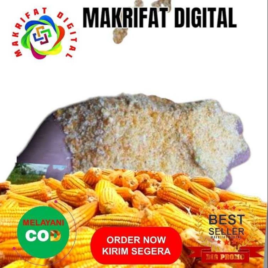 MAKRIFAT DIGITAL Paket 2 Kg TEPUNG JAGUNG HALUS Pakan Ternak DOC DOD Karbohidrat Penggemuk Ternak Un