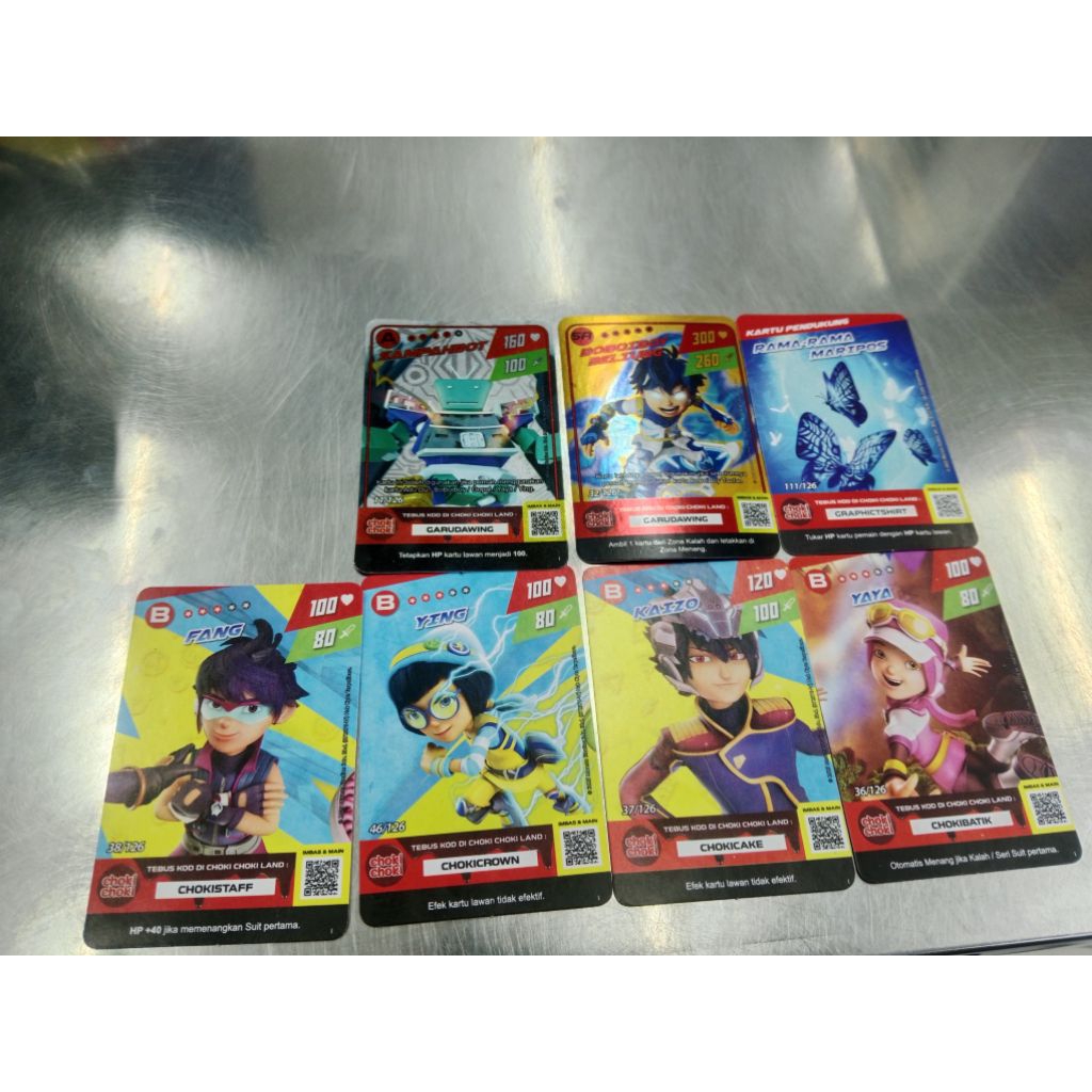 BOBOIBOY BELIUNG SR CARD | BOBOIBOY CHOKI CHOKI CARD | BONUS A&B CARD