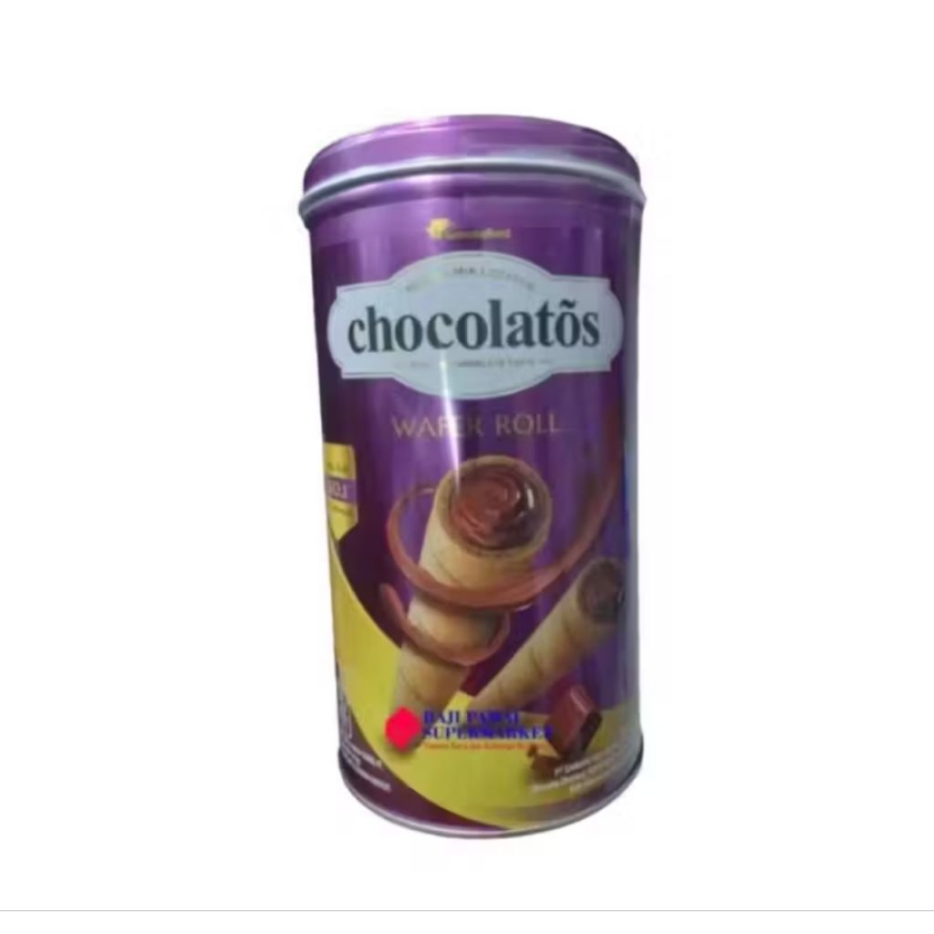 CHOCOLATOS Wafer Roll Kaleng 310gr - Chocolatos 310gr Kaleng ungu