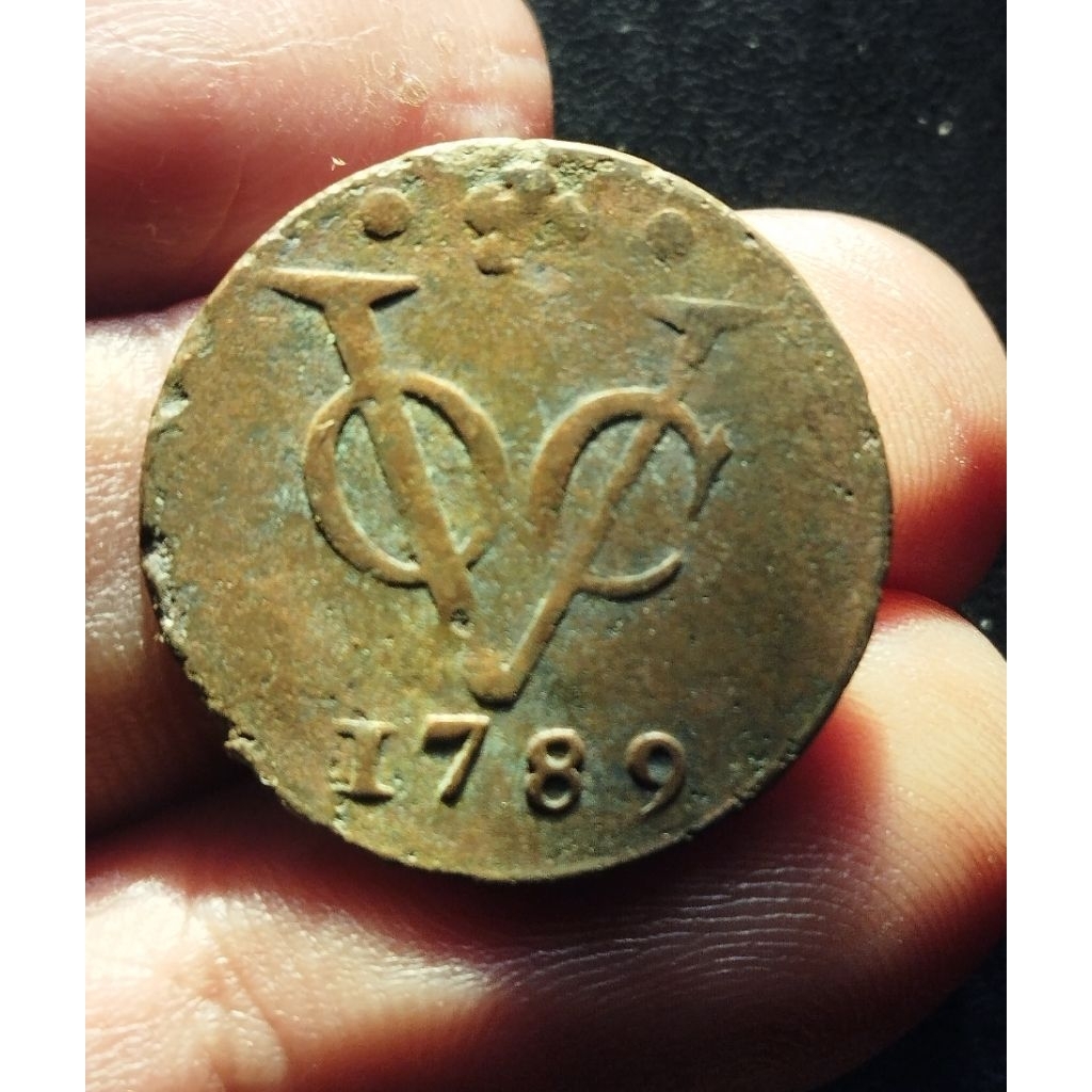 koin VOC 1789 detail bagus original asli langka