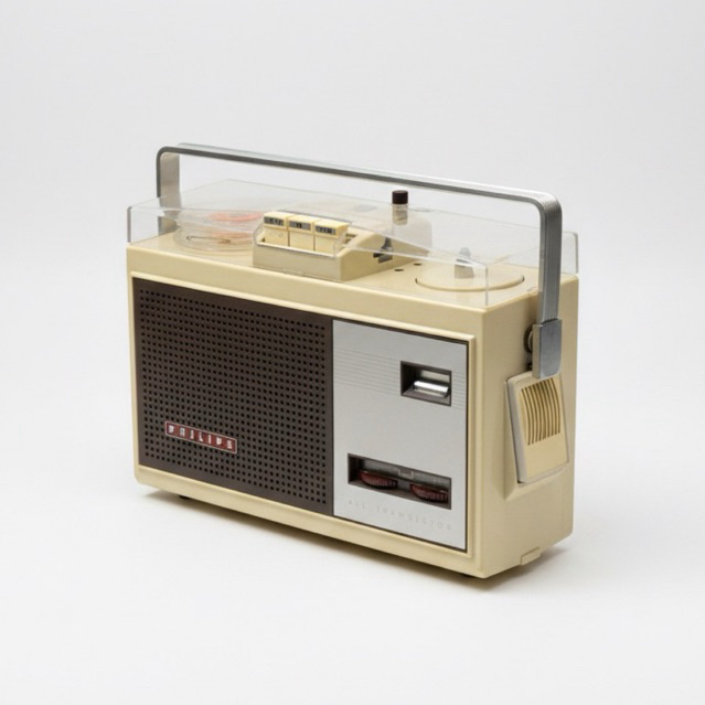 Philips Vintage Portable Tape Recorder All Transistor 1970an