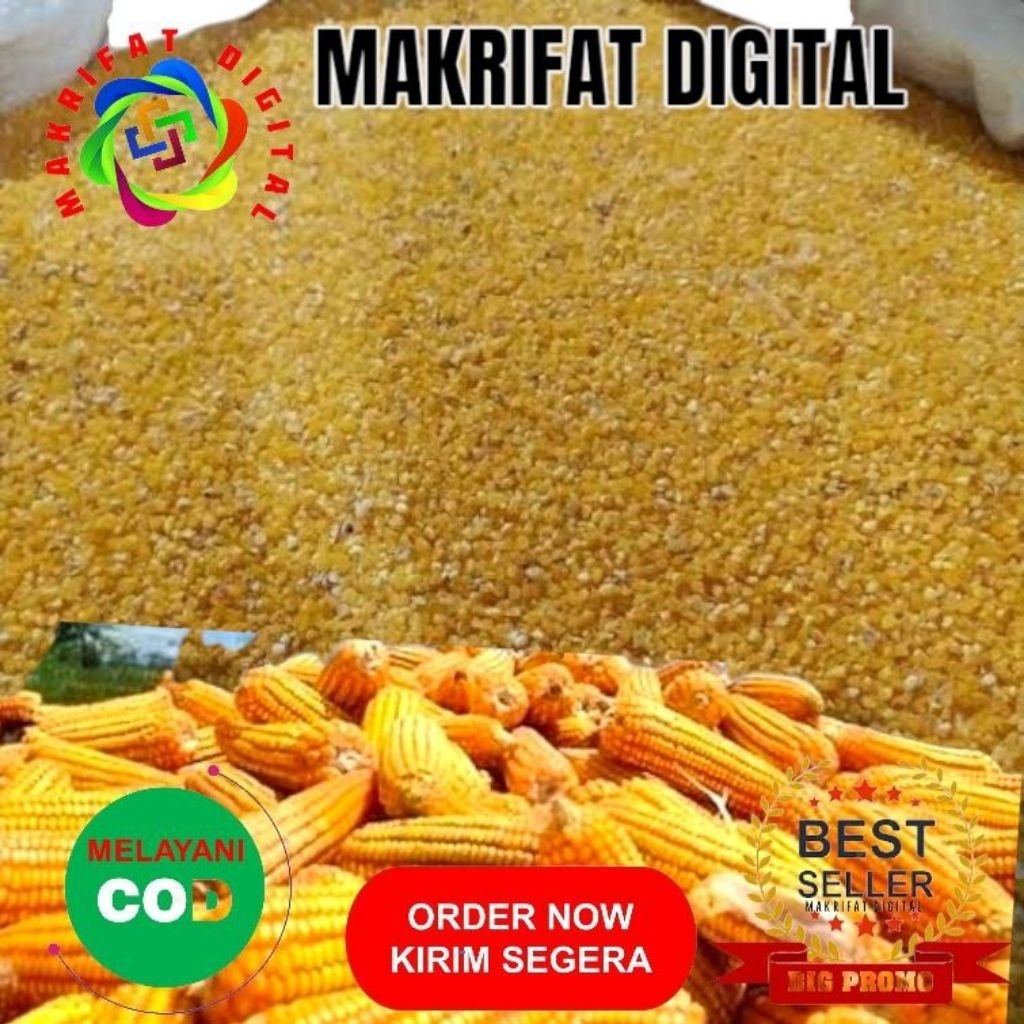 MAKRIFAT DIGITAL Paket 50 Kg TEPUNG JAGUNG PREMIUM Bahan Makanan Berbagai Olahan dan Pakan Ternak DO