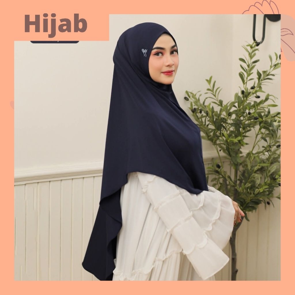 Hijab Jilbab Bergo Maryam Jumbo Ar Rafi ||Hijab Instant Jumbo Ped Antem Arrafi Polos Stella Wanita D