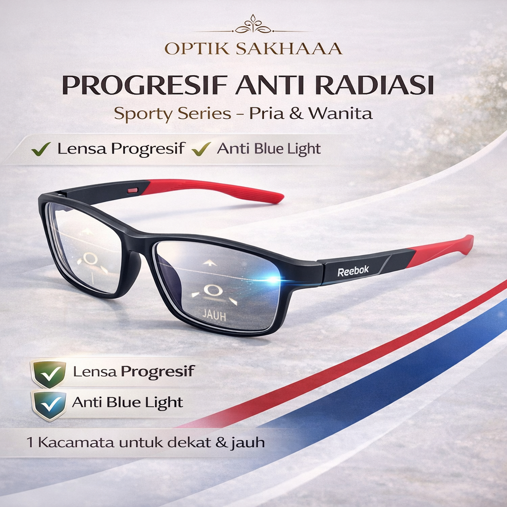Kacamata Baca Plus Pria Progresif Photocromic Sport Kaca Mata Auto Focus Rabun Dekat +100+150+175