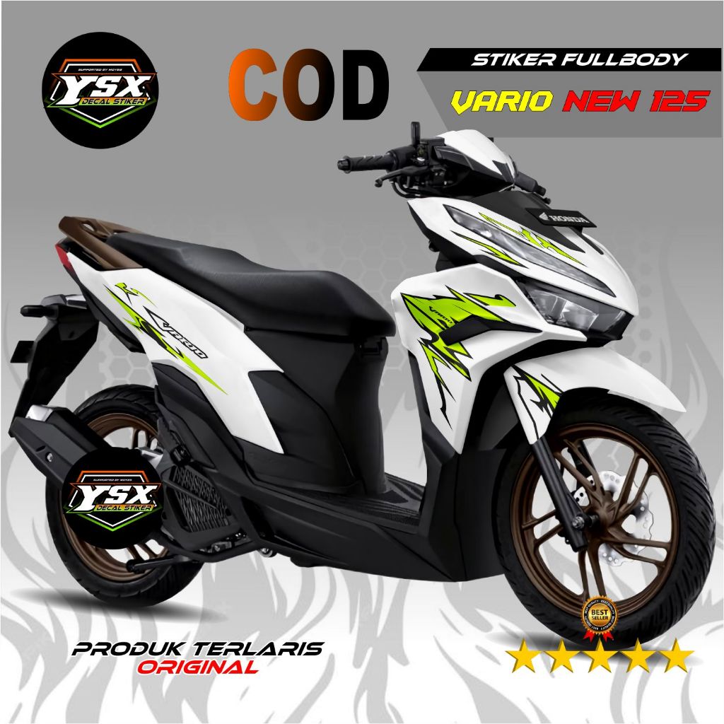Decal Sticker Fullbody Vario New 125 Surikeun Putih