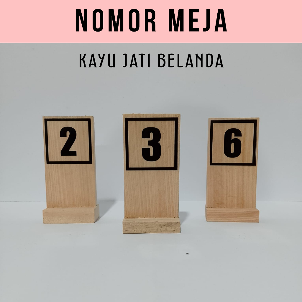 NOMOR MEJA KAYU / NOMOR MEJA CAFE / NOMOR MEJA MINIMALIS