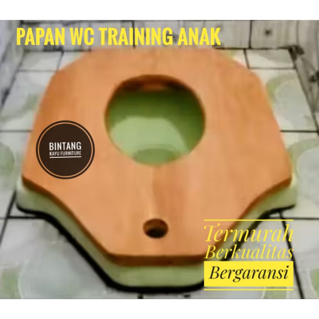 Termurah Papan WC training anak/papan wc anak kayu mahoni/papan WC jongkok anak